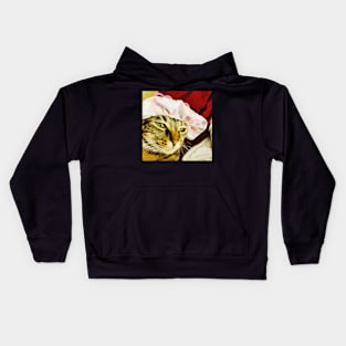 summer cat Kids Hoodie